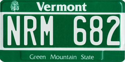 VT license plate NRM682