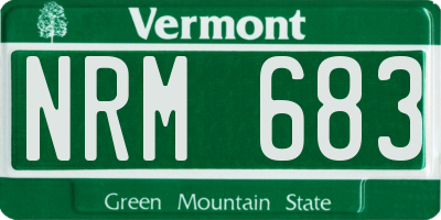 VT license plate NRM683