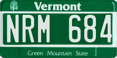 VT license plate NRM684