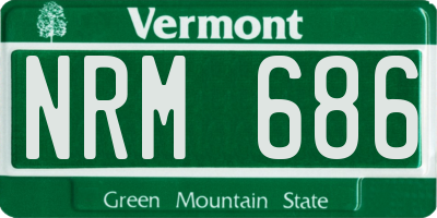 VT license plate NRM686