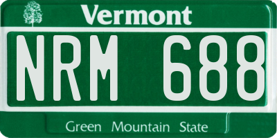 VT license plate NRM688