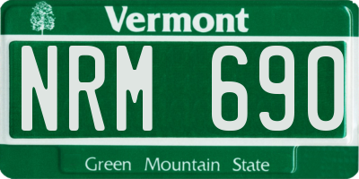 VT license plate NRM690