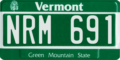 VT license plate NRM691