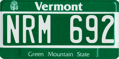 VT license plate NRM692