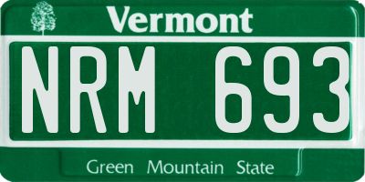 VT license plate NRM693