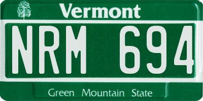 VT license plate NRM694