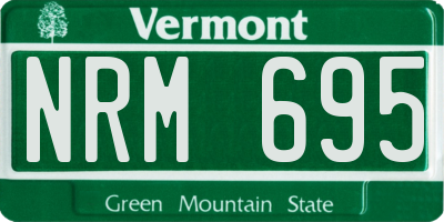 VT license plate NRM695