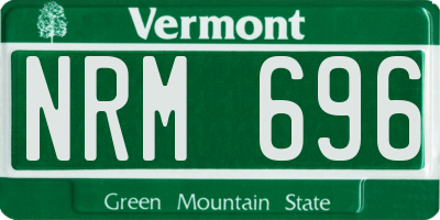 VT license plate NRM696