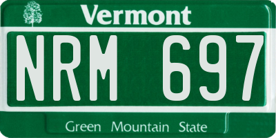 VT license plate NRM697