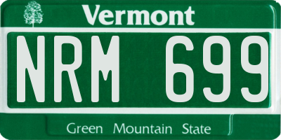 VT license plate NRM699