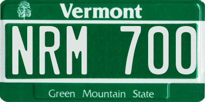 VT license plate NRM700