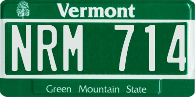 VT license plate NRM714