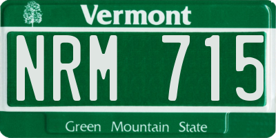 VT license plate NRM715