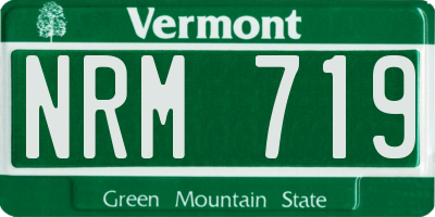 VT license plate NRM719