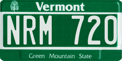 VT license plate NRM720