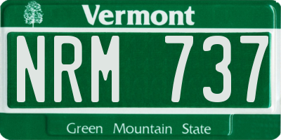 VT license plate NRM737