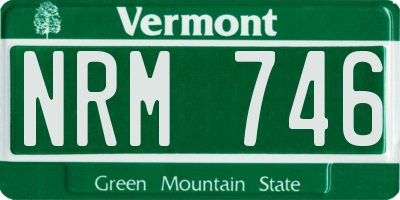 VT license plate NRM746