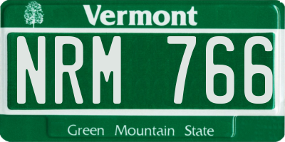 VT license plate NRM766