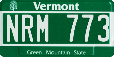 VT license plate NRM773