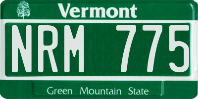 VT license plate NRM775