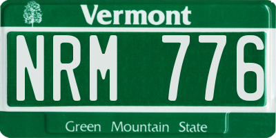 VT license plate NRM776