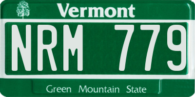 VT license plate NRM779