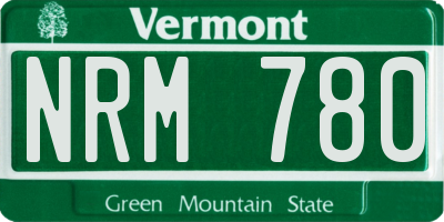 VT license plate NRM780