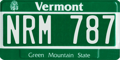 VT license plate NRM787