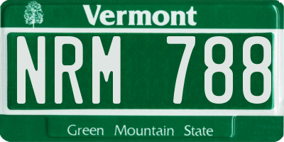 VT license plate NRM788