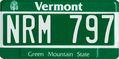 VT license plate NRM797