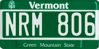 VT license plate NRM806