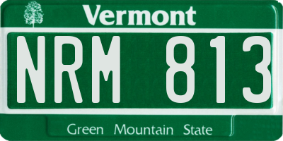 VT license plate NRM813