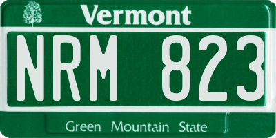 VT license plate NRM823