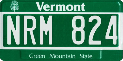 VT license plate NRM824