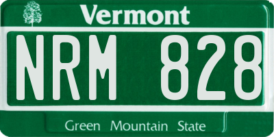 VT license plate NRM828