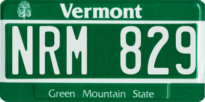 VT license plate NRM829
