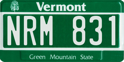VT license plate NRM831