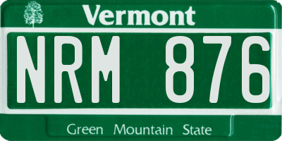 VT license plate NRM876