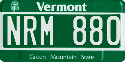 VT license plate NRM880