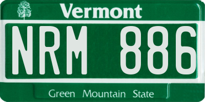 VT license plate NRM886