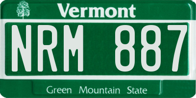 VT license plate NRM887