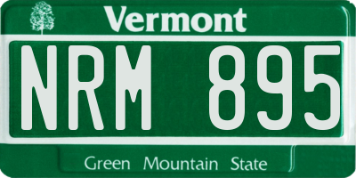 VT license plate NRM895