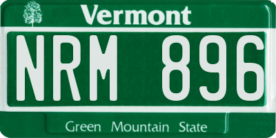 VT license plate NRM896