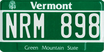 VT license plate NRM898