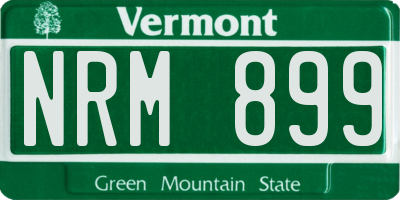 VT license plate NRM899