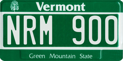 VT license plate NRM900