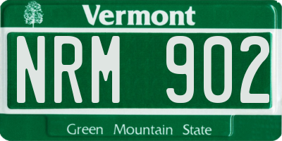 VT license plate NRM902