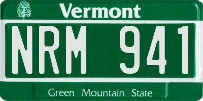 VT license plate NRM941