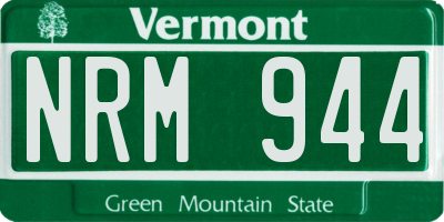 VT license plate NRM944