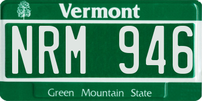 VT license plate NRM946
